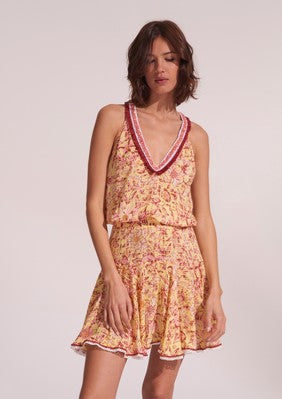 Poupette St. Barths Agathe V Dress - Yellow Camilia