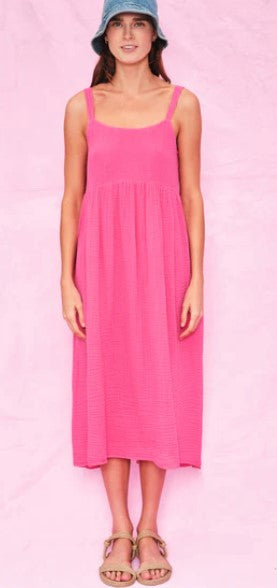sundry midi dress Sundry Pleated Dress in Sea Breeze - XS - Shop Sundry Dresses